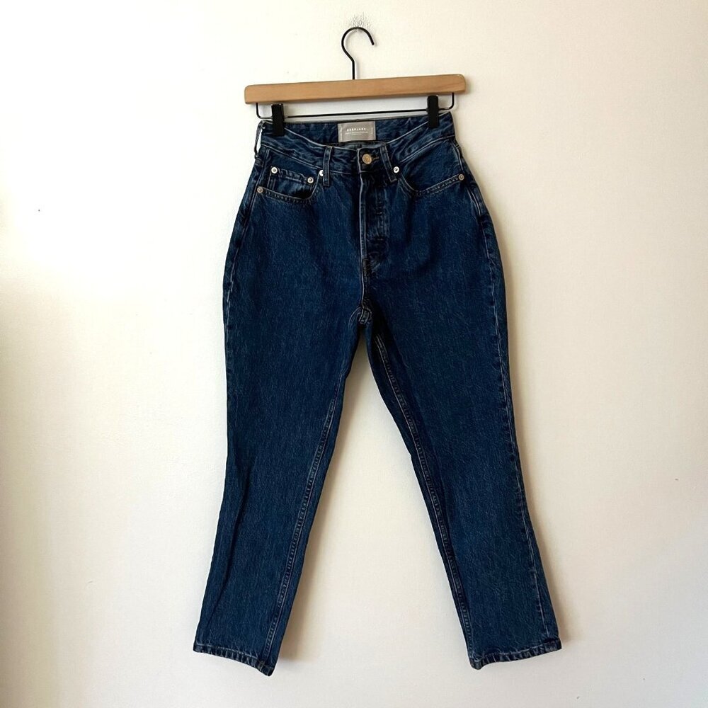 Everlane The Curvy 90s Cheeky Straight Jeans Dark Wash Women's Size 25 Crop